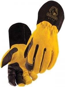 BSX Premium 3 Kidskin Finger Cowhide Back TIG Welding Gloves - BT88 LARGE